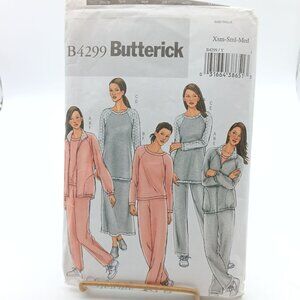 Butterick B4299 Womens Sewing Pattern Xsm-Sml-Med Lounge Set Jacket Skirt Pants